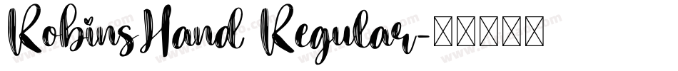 RobinsHand Regular字体转换
